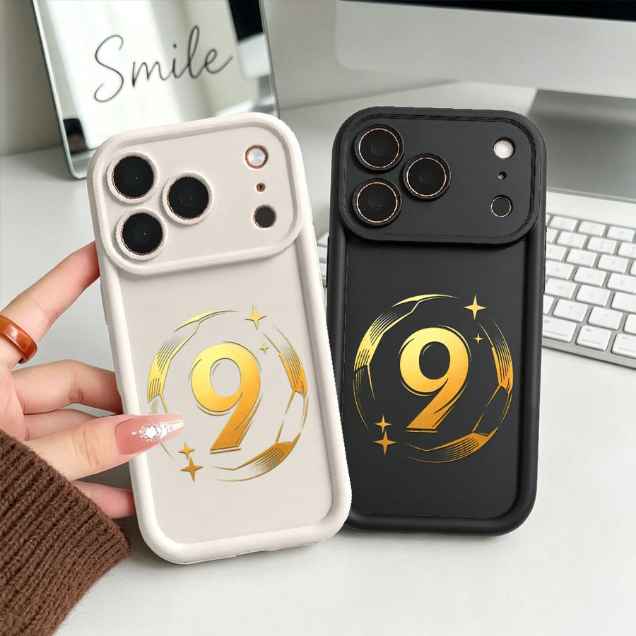 Apple Iphone 15 - Golden Number 9 Phone Cover Case