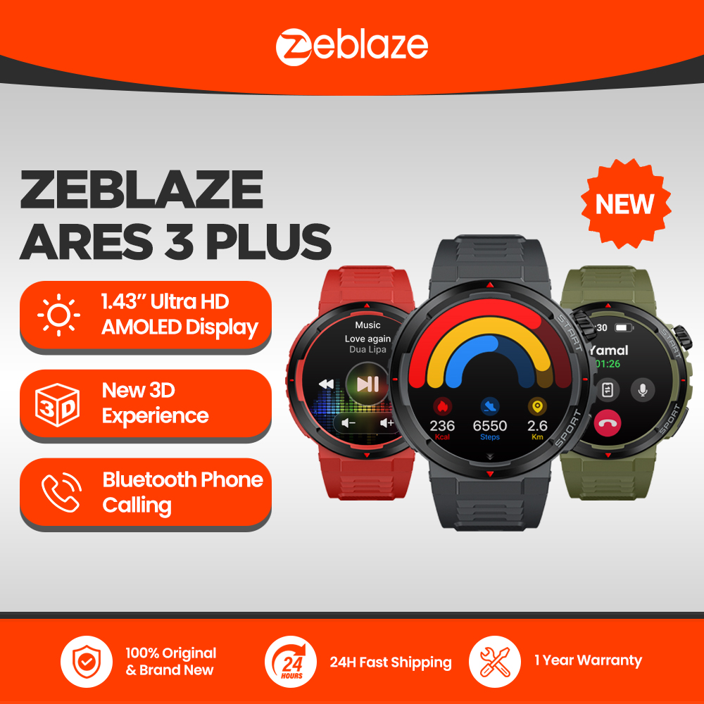 New Zeblaze Ares 3 Plus 1.43'' - Smartwatch Face 评论和价格