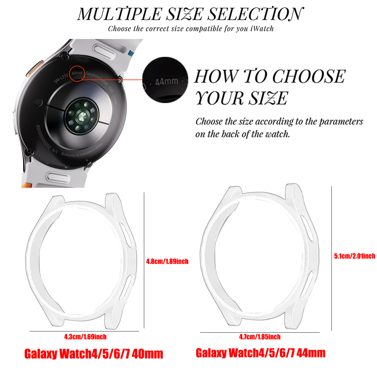 Protection Cover for Samsung G - Accessories For Galaxy Watch 5 评论和价格